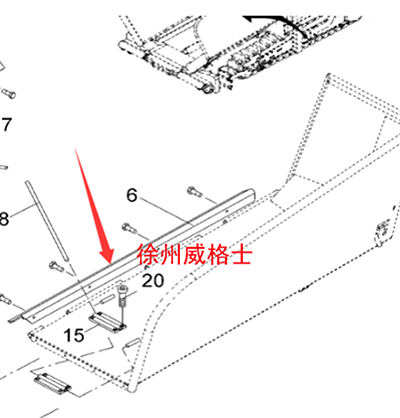 摊铺机左前刮板链保护 4618182399