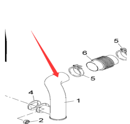 进口摊铺机排气管4617305416 进口摊铺机排气管4617305416